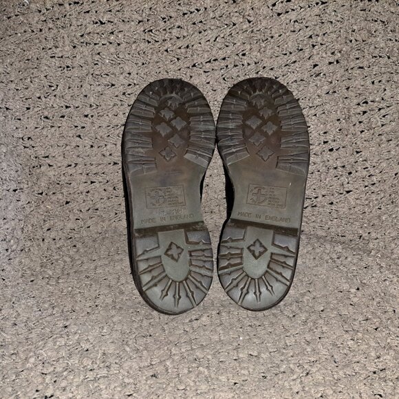 VINTAGE DR MARTENS-3989/59-Black Leather Brogues-Made in England-Sz 9 UK-EX - Picture 9 of 9